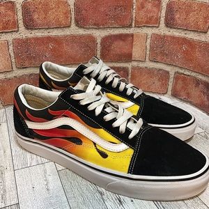 Vans Flame Old Skool  Skate Shoes! Excellent Used Condition!  EUC
